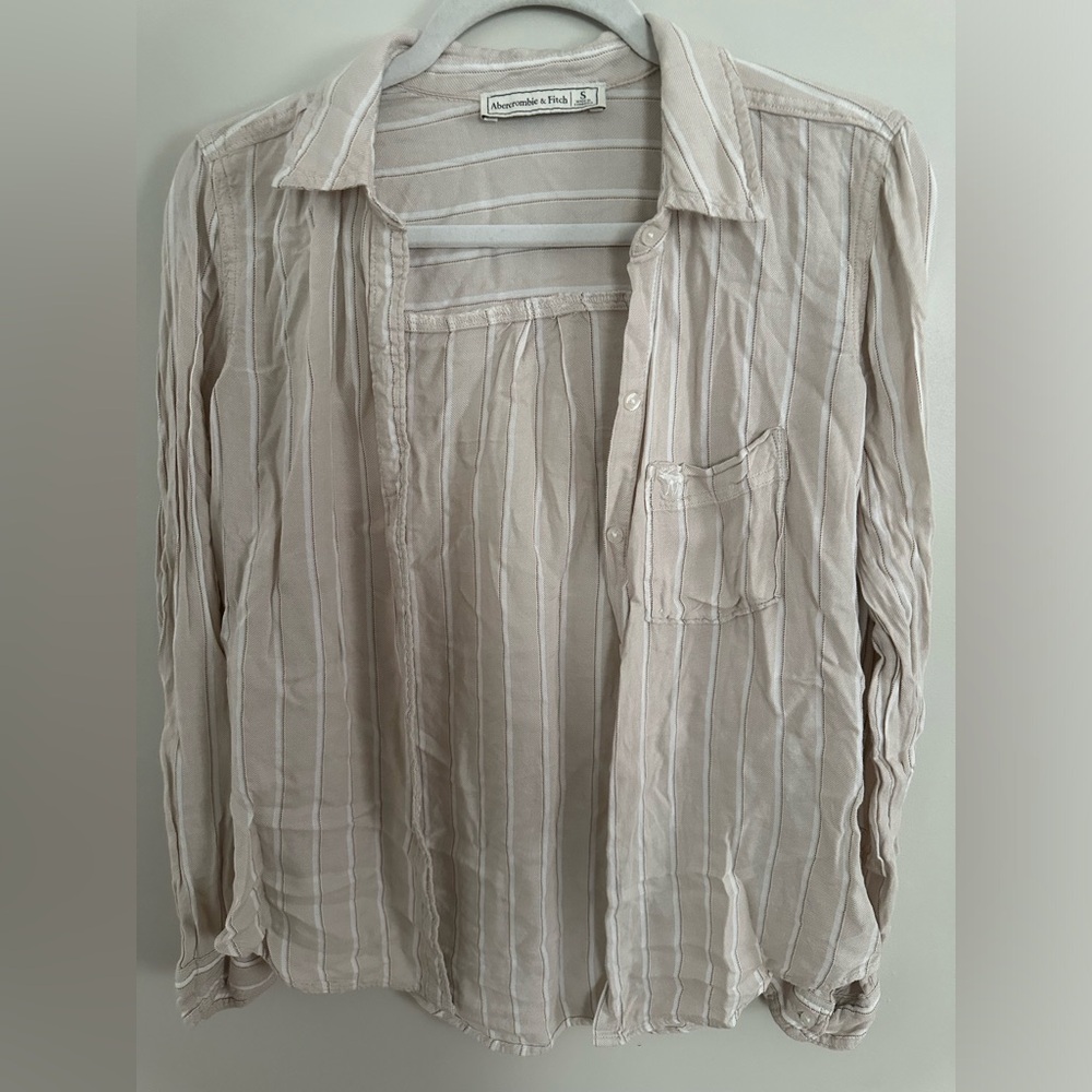 Button Down Striped Blouse